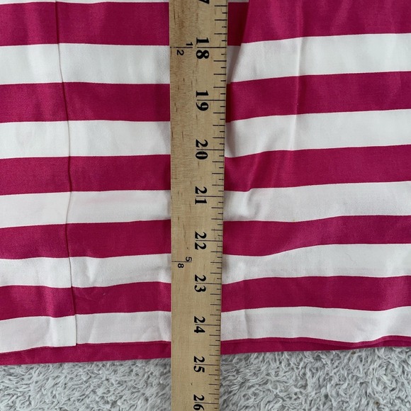 Lilly Pulitzer Strapless Peplum Dress Womens 0 Striped Pink White Ruffle Cockail - Picture 8 of 9